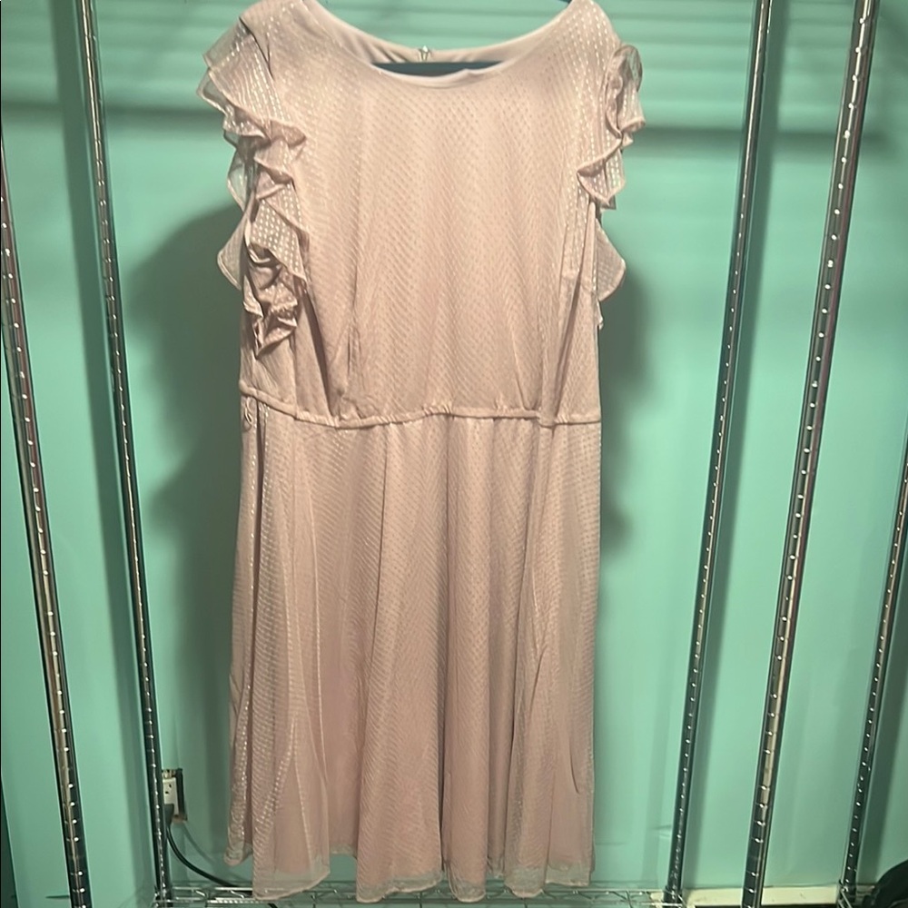 Elegant Pink Ruffle Dress